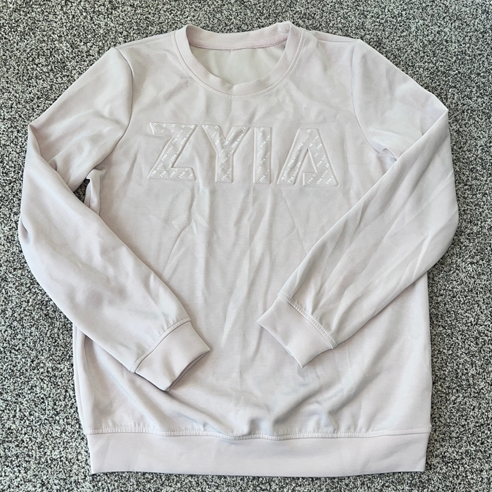 Zyia Active pale pink soft sweatshirt - size XS - NWOT